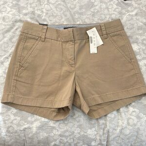 J. Crew chino shorts, size 2, 4” inseam, NWT
